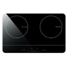 Metall Shell Crystal Glass Double Cooktop Induction